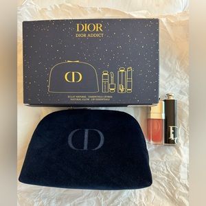 Dior Addict Cosmetic Pouch with Lipstick and Gloss